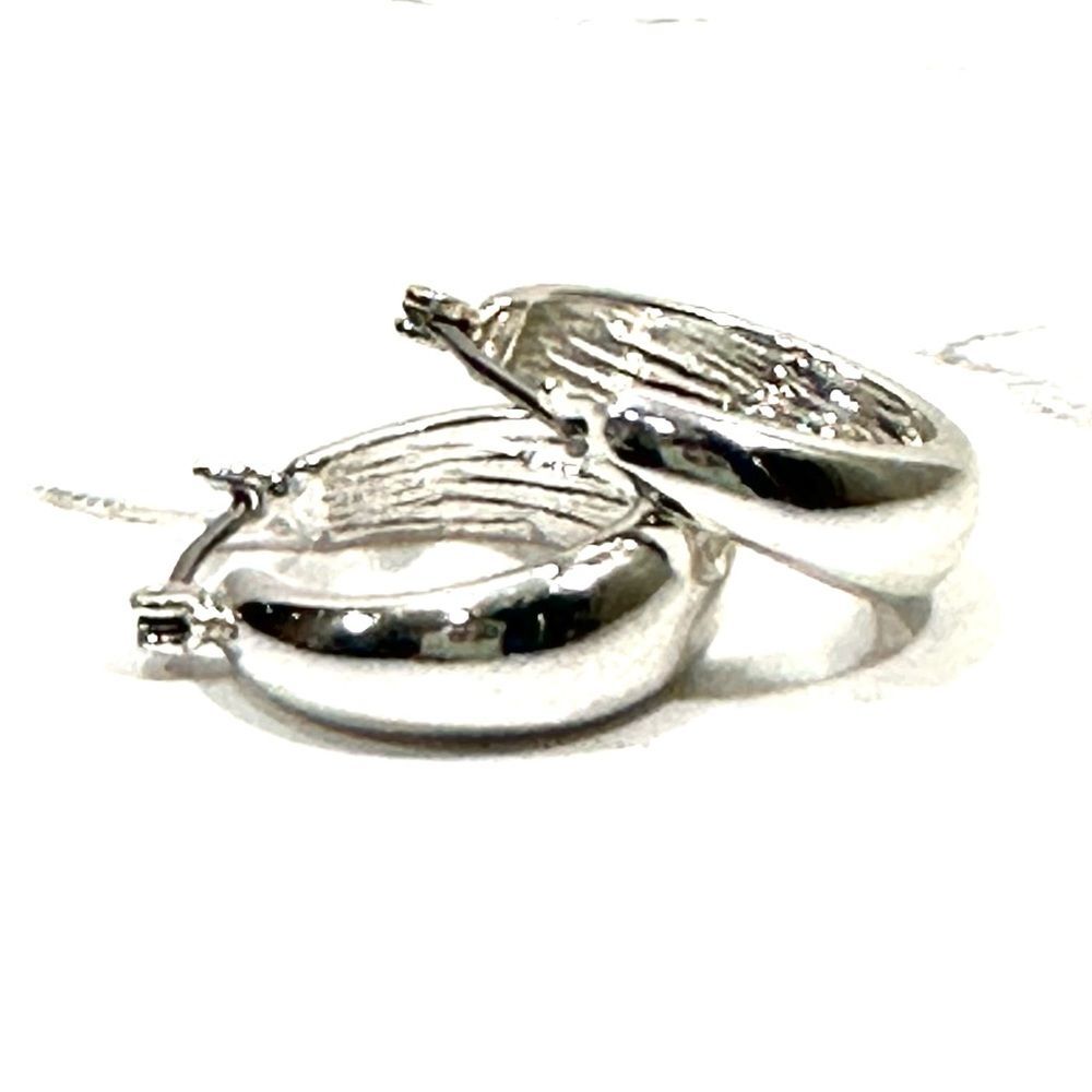 New Dome Stud Sleek Half Hoop Huggie Earrings